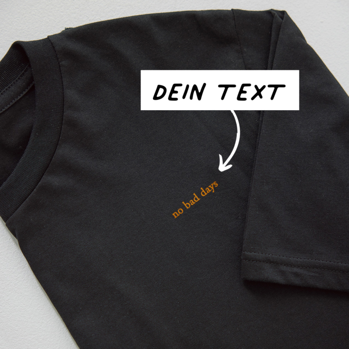 Besticktes T-Shirt mit Text