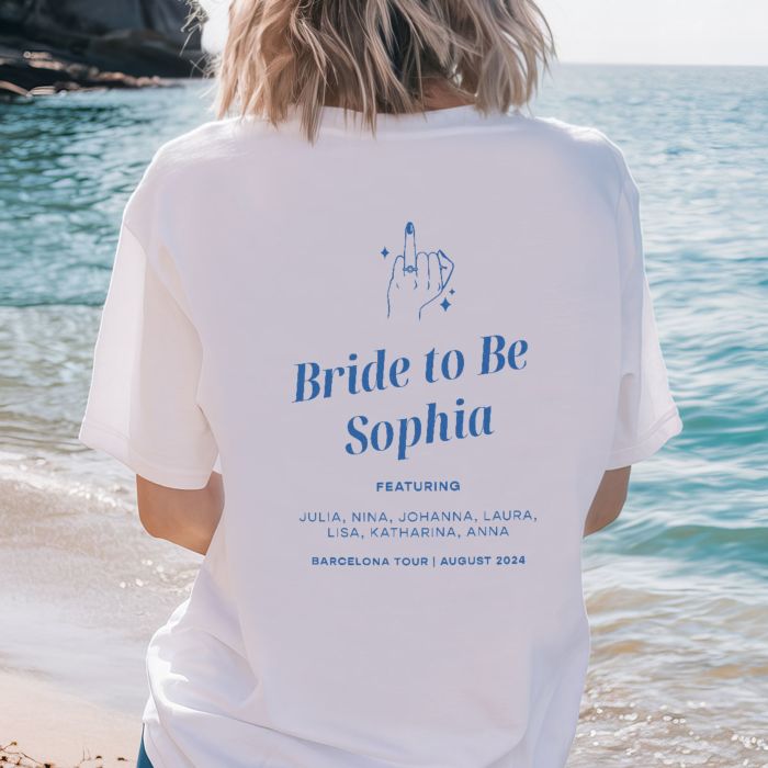 Personalisierbares Braut T-Shirt mit Symbol und Text
